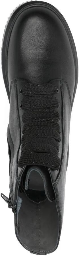 JANET & JANET 45 mm combat boots met veters en plateauzool Zwart - Foto 4