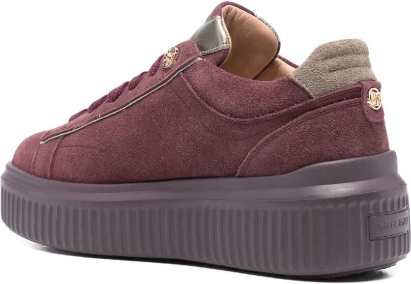 JANET & JANET 50 mm leren sneakers met plateauzool Rood - Foto 3