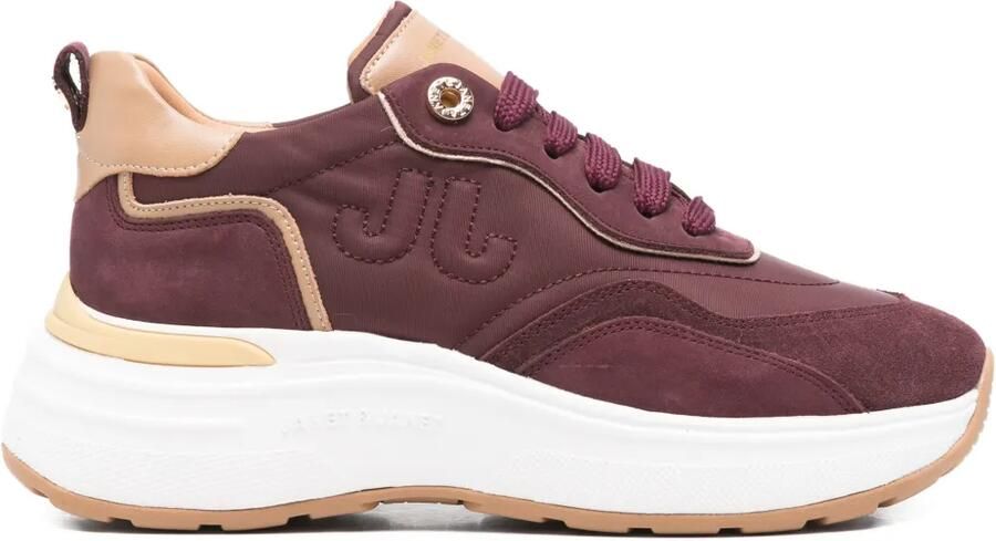JANET & JANET 50 mm sneakers met logodetail Rood