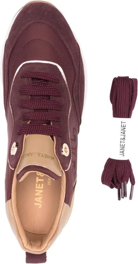 JANET & JANET 50 mm sneakers met logodetail Rood - Foto 3