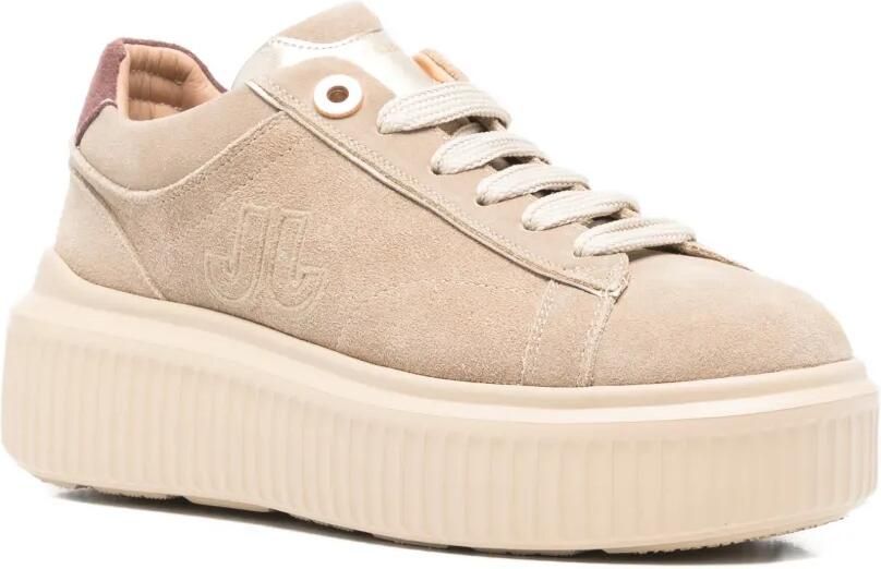 JANET & JANET 50 mm sneakers met plateauzool Beige - Foto 4
