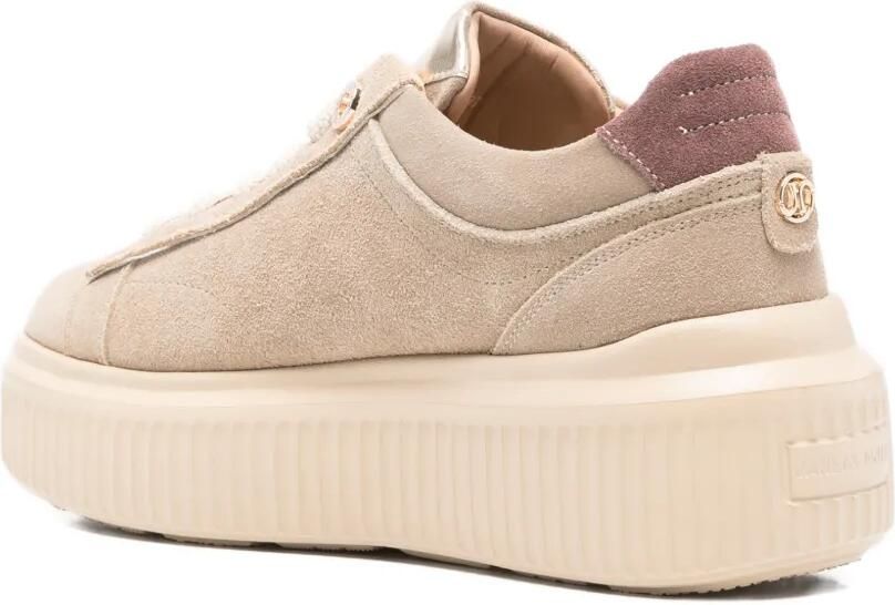 JANET & JANET 50 mm sneakers met plateauzool Beige - Foto 2