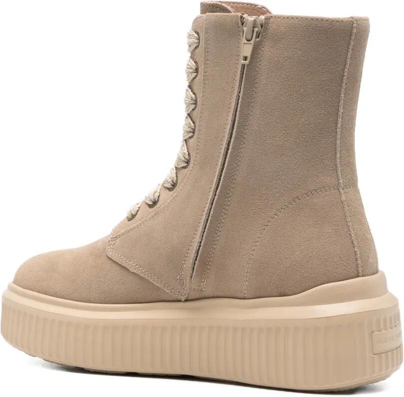 JANET & JANET Veterlaarzen met logodetail Beige - Foto 3