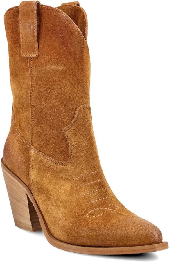 Je t'aime Milano Woman Suède cowboylaarzen Bruin - Foto 4