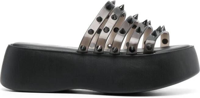 Jean Paul Gaultier x Melissa 60 mm Punk Love Becky sandalen met plateauzool Zwart
