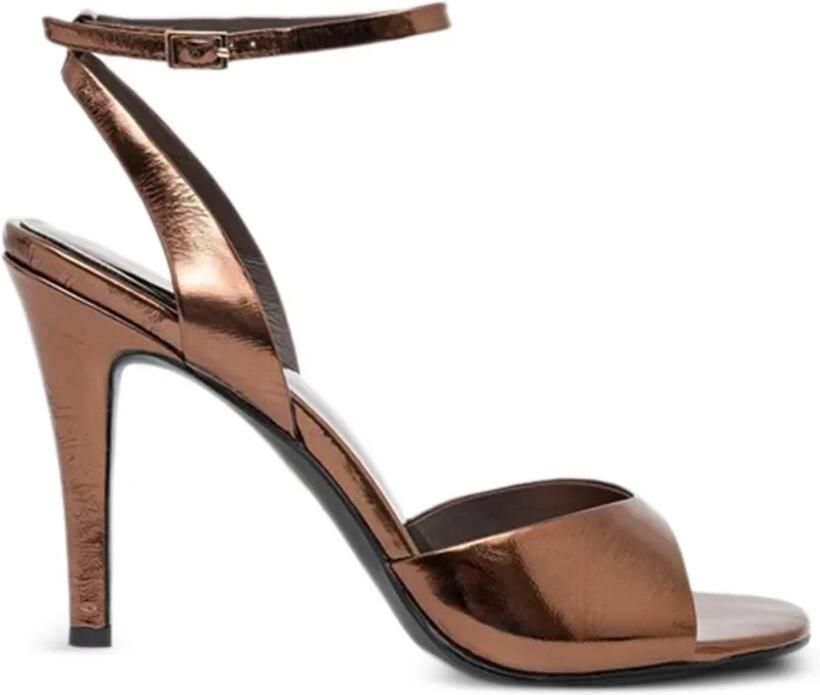 Jeffrey Campbell 80 mm sandalen met enkelbandje en hak Bruin
