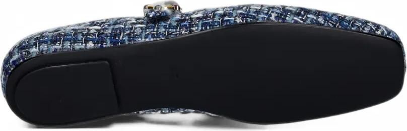 Jeffrey Campbell Amarissa-2 embellished tweed ballet flats Blauw - Foto 5