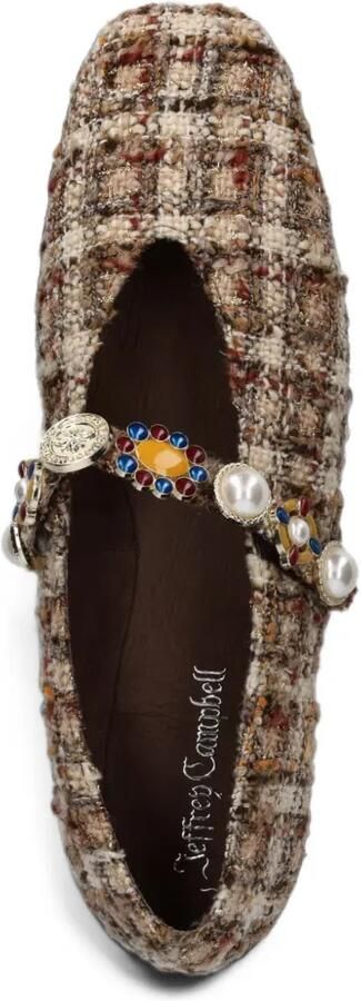 Jeffrey Campbell Amarissa embellished tweed ballet flats Beige - Foto 3