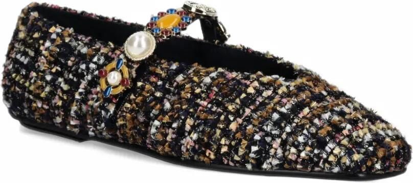 Jeffrey Campbell Amarissa embellished tweed ballet flats Zwart - Foto 3