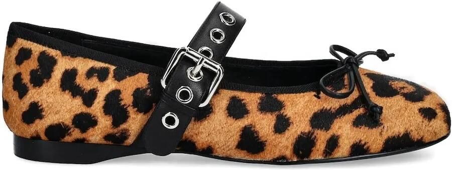 Jeffrey Campbell Ballerina's met luipaardprint en gesp Bruin