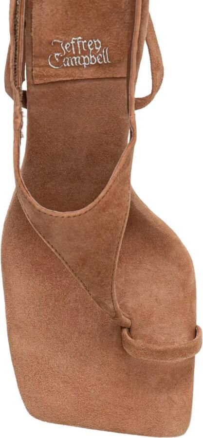 Jeffrey Campbell Bon-Bon suède sandalen met veters Bruin - Foto 4