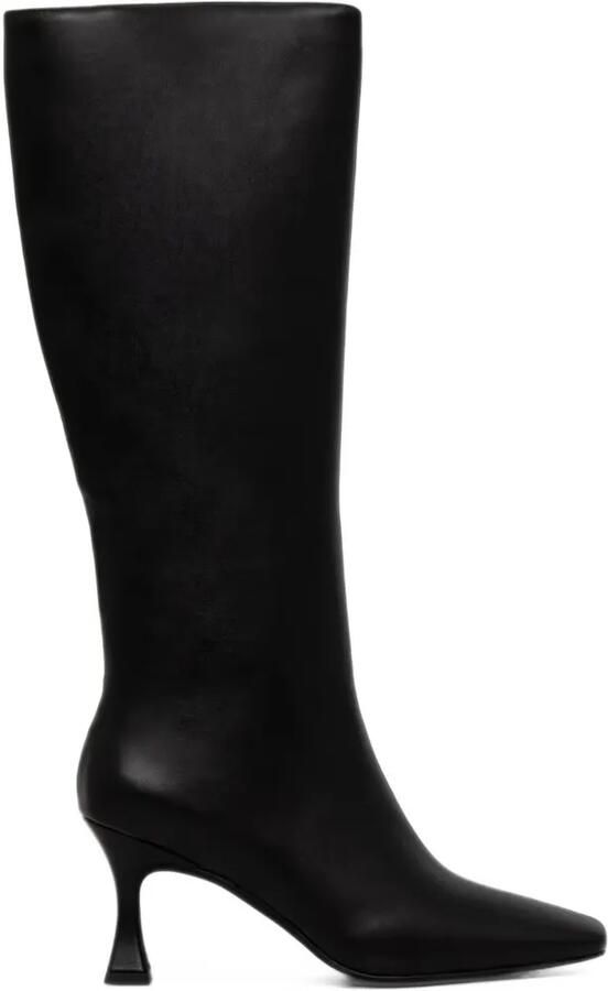 Jeffrey Campbell Check-Mate square-toe boots Zwart