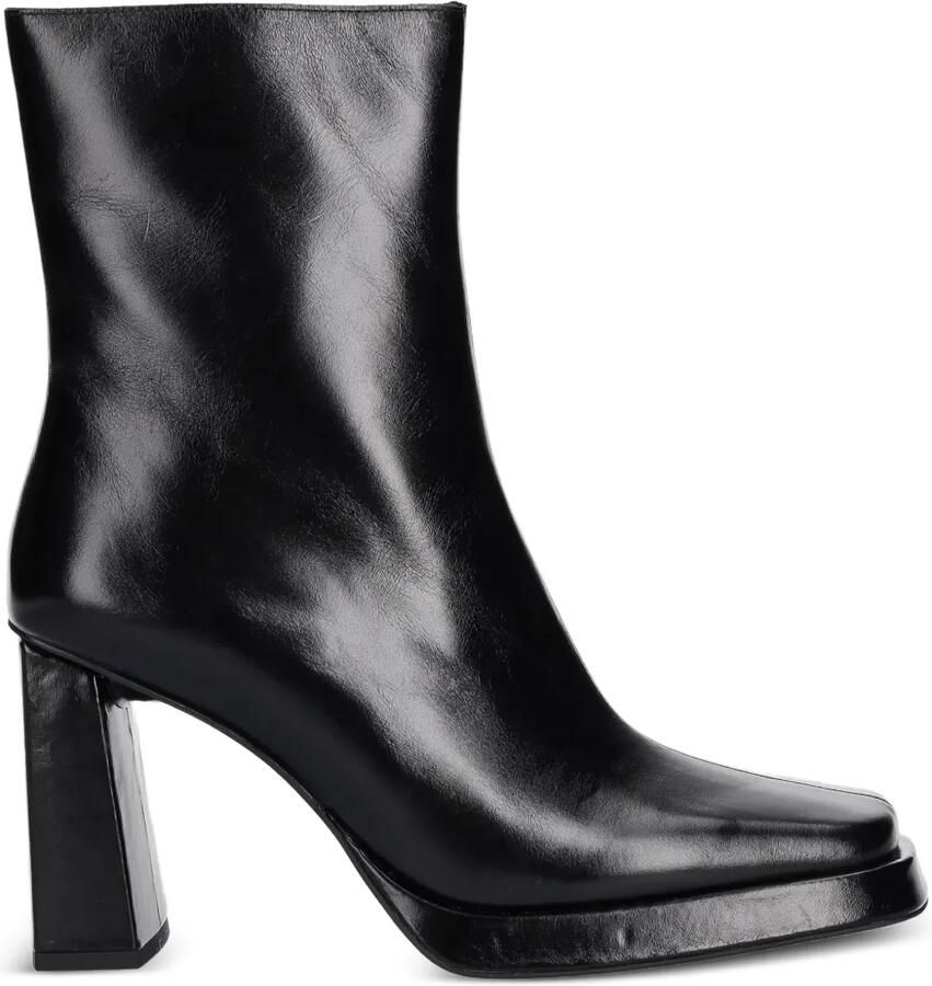 Jeffrey Campbell Enkellaarzen met vierkante neus en rits Zwart