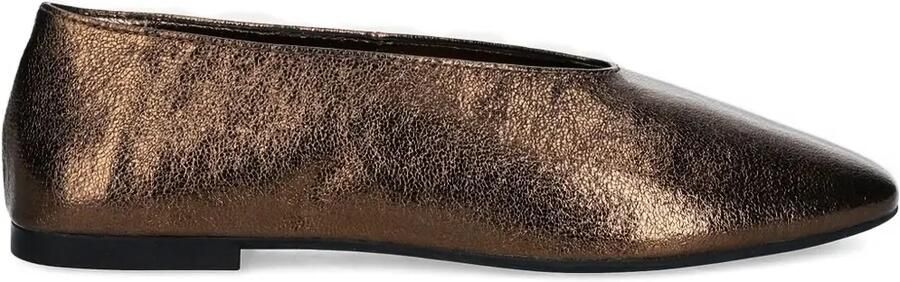Jeffrey Campbell Fathom metallic leren ballerina's Bruin
