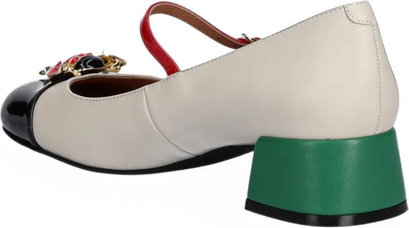 Jeffrey Campbell Jitterbug insect-embellished patent-toe pumps Wit - Foto 3
