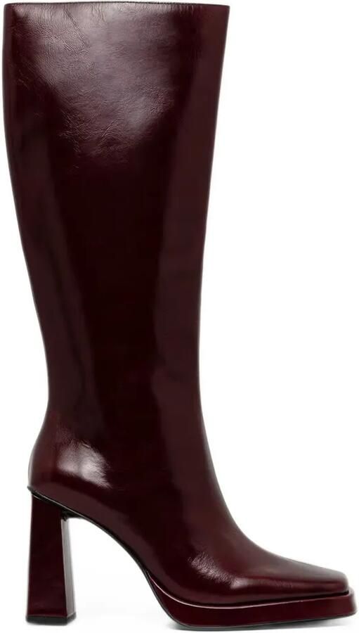 Jeffrey Campbell Maximal square-toe platform boots Rood