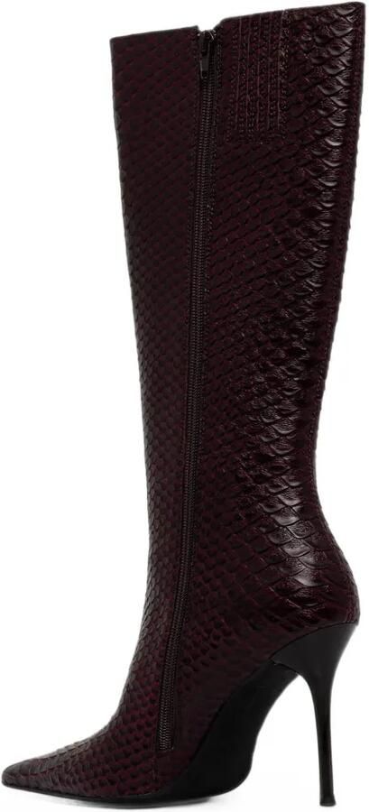 Jeffrey Campbell Proposal snakeskin-effect knee-high boots Rood - Foto 2