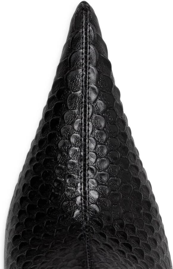 Jeffrey Campbell Proposal laarzen met slangen-effect en puntige neus Zwart - Foto 2