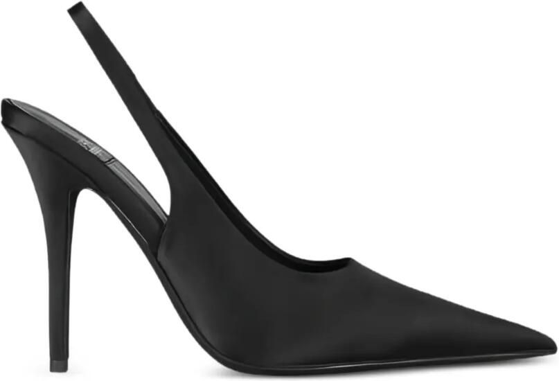 Jeffrey Campbell Satijnen slingback pumps Zwart