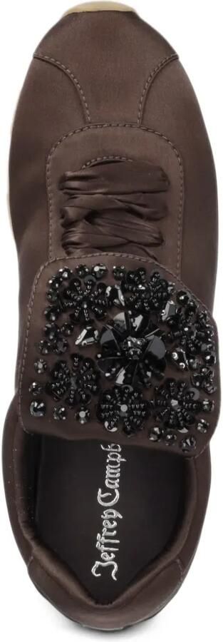 Jeffrey Campbell Shelter bead-embellished satin sneakers Bruin - Foto 4
