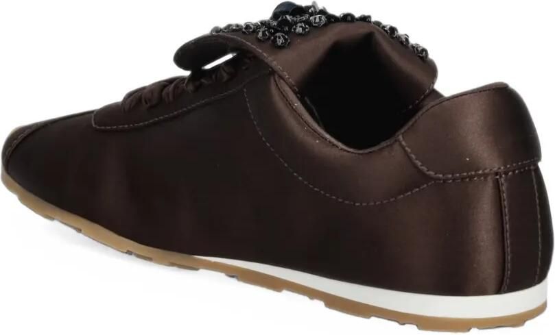 Jeffrey Campbell Shelter bead-embellished satin sneakers Bruin - Foto 2
