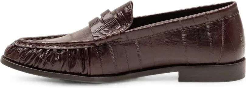 Jeffrey Campbell Stallone loafers met krokodillen-reliëf Bruin - Foto 3