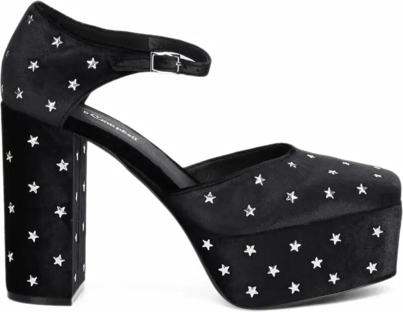 Jeffrey Campbell star-embellished platform pumps Zwart