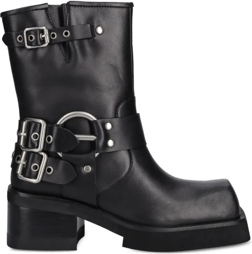 Jeffrey Campbell Stubborn laarzen met vierkante neus en gesp Zwart
