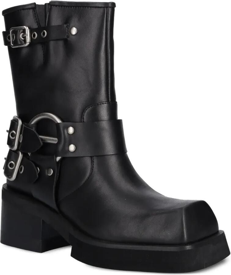 Jeffrey Campbell Stubborn laarzen met vierkante neus en gesp Zwart - Foto 2