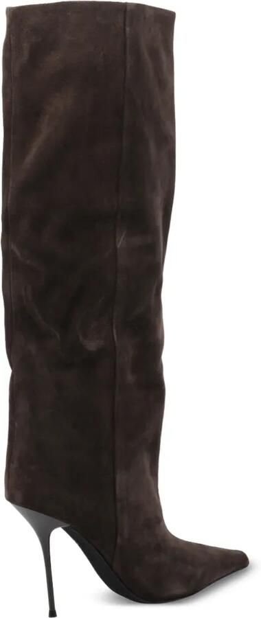Jeffrey Campbell suede pointed-toe knee-high boots Bruin