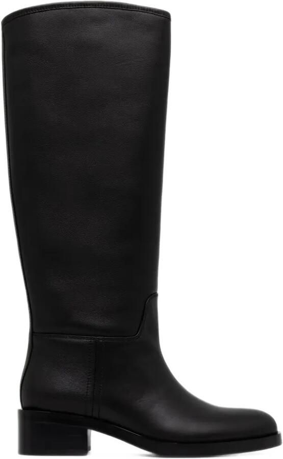 Jeffrey Campbell Torrential knee-high leather boots Zwart