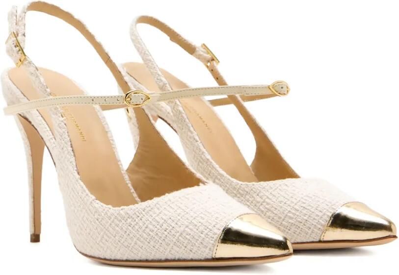Jennifer Chamandi 105 mm Edoardo pumps Beige - Foto 4