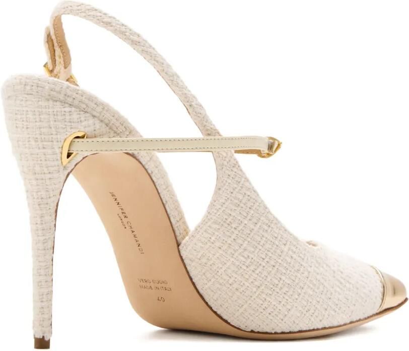 Jennifer Chamandi 105 mm Edoardo pumps Beige - Foto 3