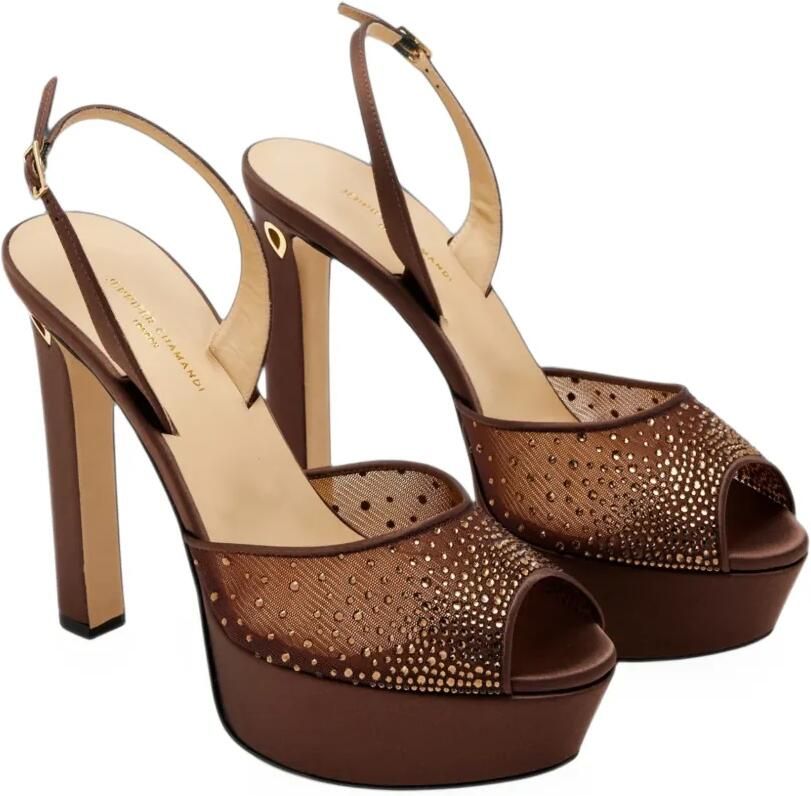 Jennifer Chamandi Antonio crystal-embellished platform sandals Bruin
