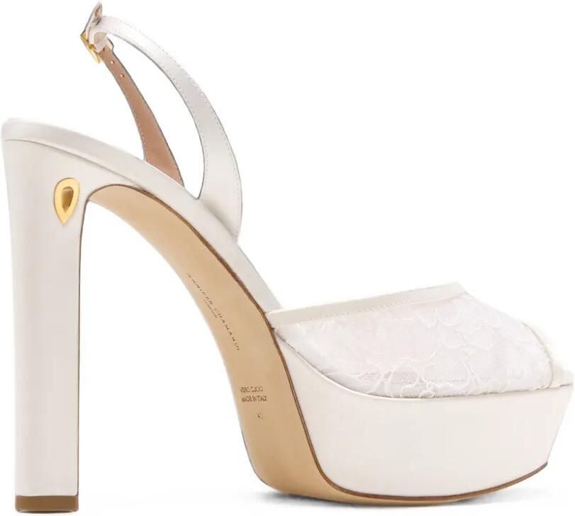 Jennifer Chamandi Antonio sandalen met kanten vlak Wit - Foto 3