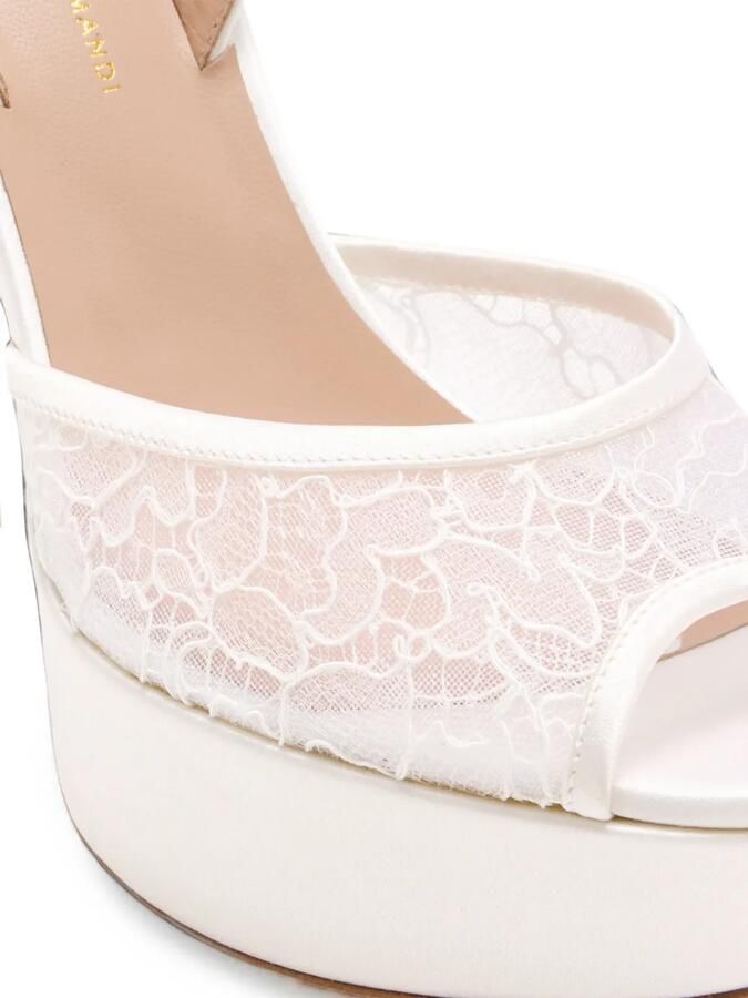 Jennifer Chamandi Antonio sandalen met kanten vlak Wit - Foto 2