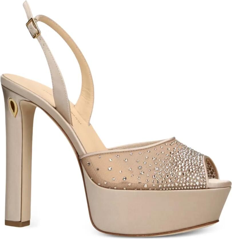 Jennifer Chamandi Antonio sandalen verfraaid met kristallen Beige - Foto 3