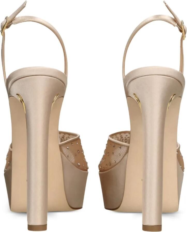 Jennifer Chamandi Antonio sandalen verfraaid met kristallen Beige - Foto 4