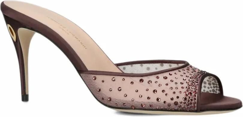 Jennifer Chamandi Guido crystal-embellished heeled sandals Bruin - Foto 4