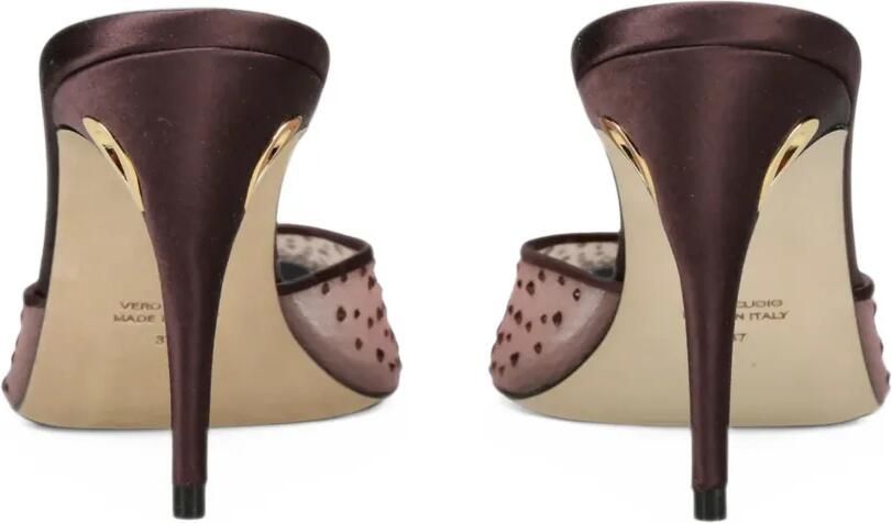 Jennifer Chamandi Guido crystal-embellished heeled sandals Bruin - Foto 3