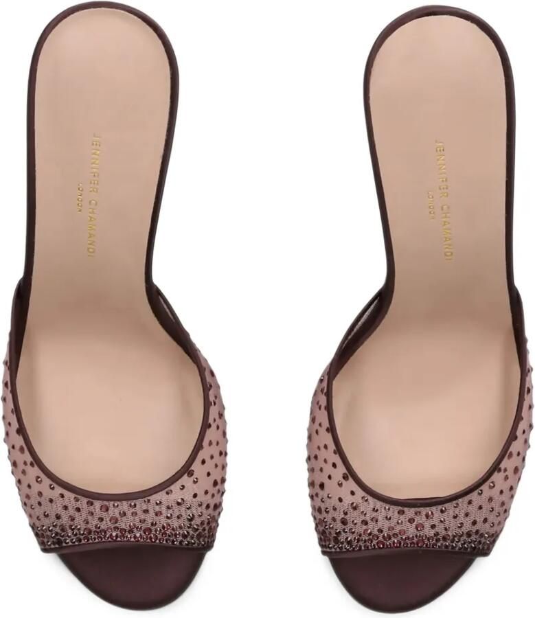 Jennifer Chamandi Guido crystal-embellished heeled sandals Bruin - Foto 2