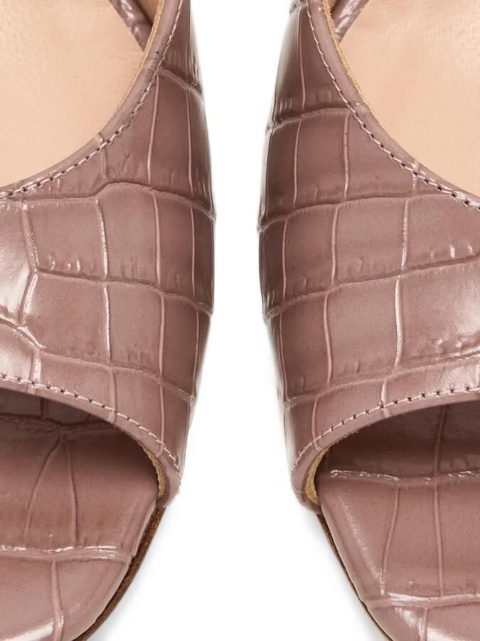 Jennifer Chamandi Guido muiltjes met krokodillen-reliëf Beige - Foto 2