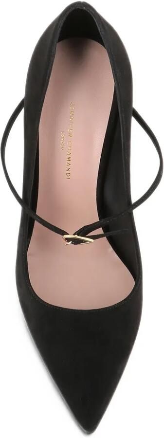 Jennifer Chamandi Lorenzo suède pumps met sleehak Zwart - Foto 5