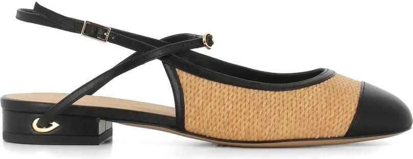 Jennifer Chamandi Mattia geweven pumps met bandje Beige