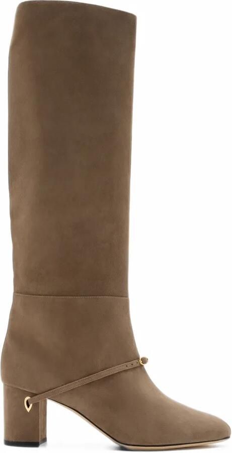 Jennifer Chamandi Sami 65 buckle-strap boots Beige