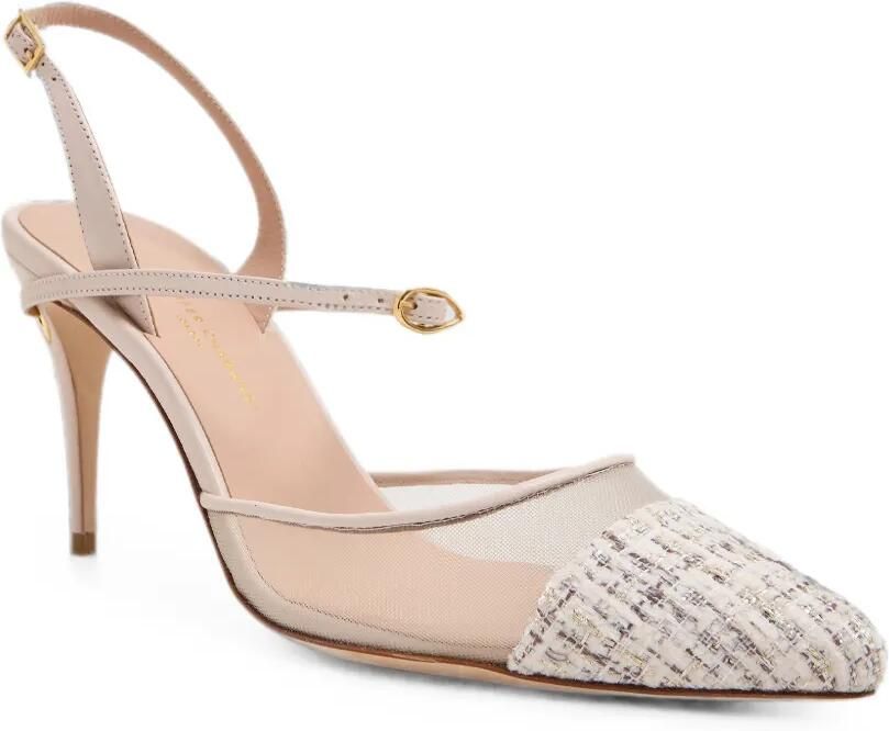 Jennifer Chamandi Vittorio slingback pumps Wit - Foto 4
