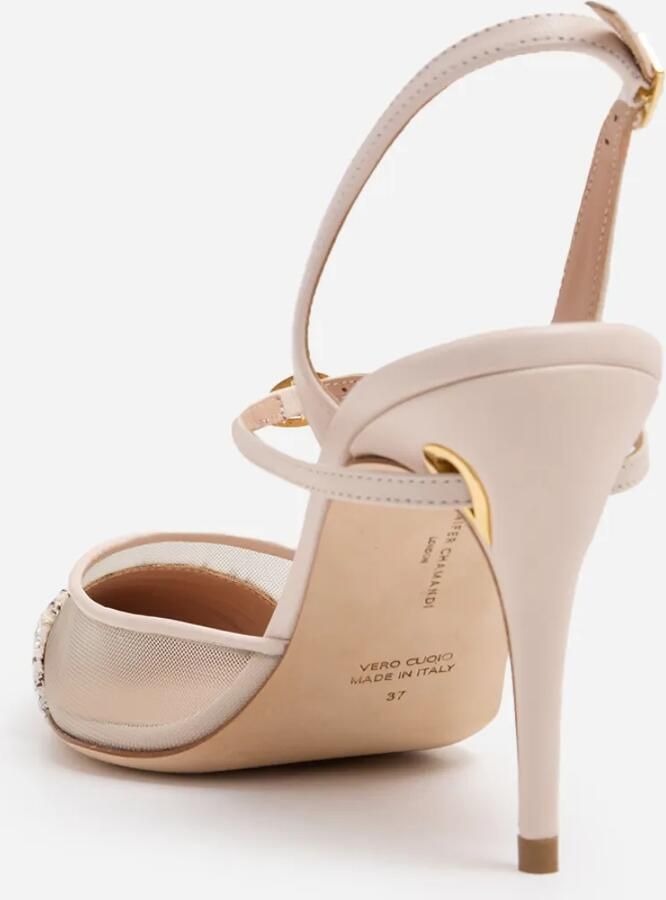 Jennifer Chamandi Vittorio slingback pumps Wit - Foto 3