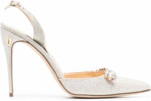 Jennifer Chamandi Vittorio pumps met puntige neus Goud