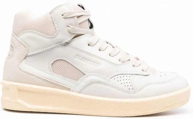 Jil Sander Basket leren sneakers Beige