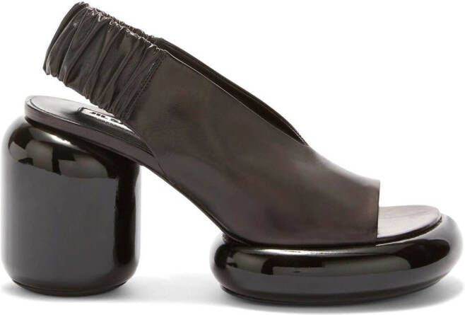 Jil Sander Sandalen met blokhak Zwart
